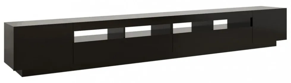 fekete TV-szekrény LED-lámpákkal 300 x 35 x 40 cm