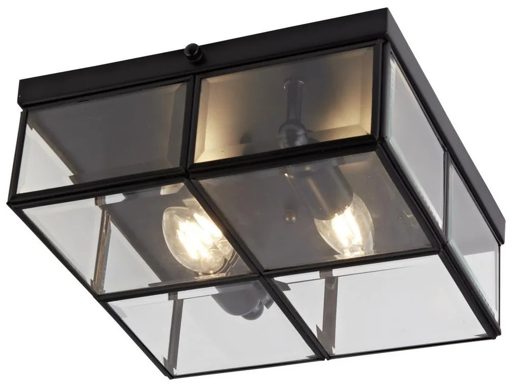 Searchlight - Mennyezeti lámpa FLUSH 2xE14/40W/230V fekete