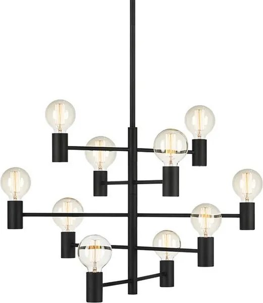 MARKSLÖJD 107187 PARIS Glamour Csillár Fekete E27 IP20