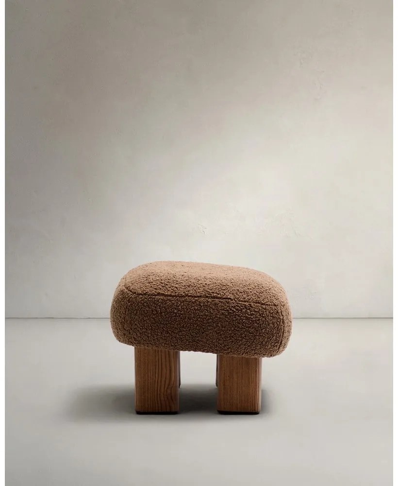 Barna buklé lábtartó Nema – Kave Home