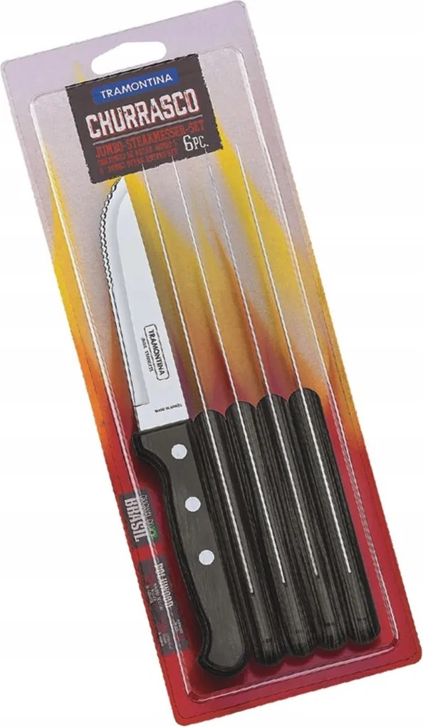 Tramontina 6x steak kés Gaucho fa Polywood