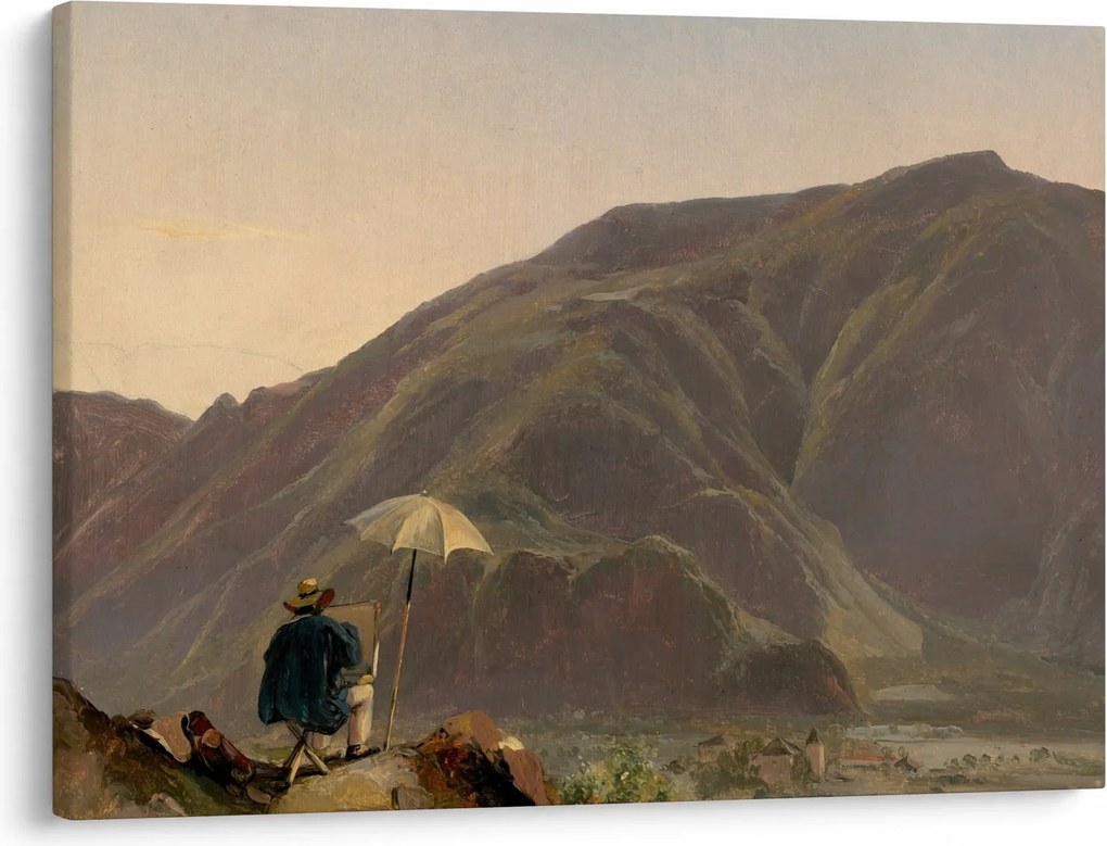 Kép - Jules Coignet, View of Bozen with a Painter, reprodukciók (70x50 cm)