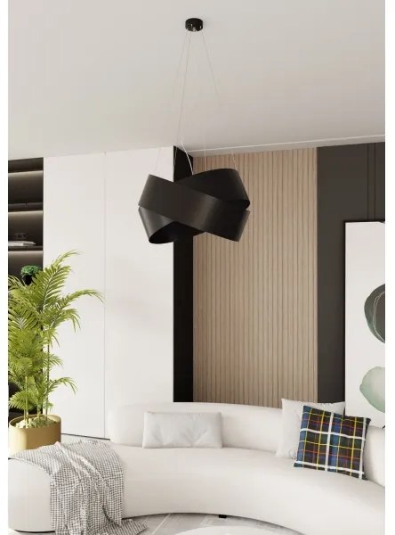 Csillár zsinóron VIENO 3xE27/15W/230V fekete