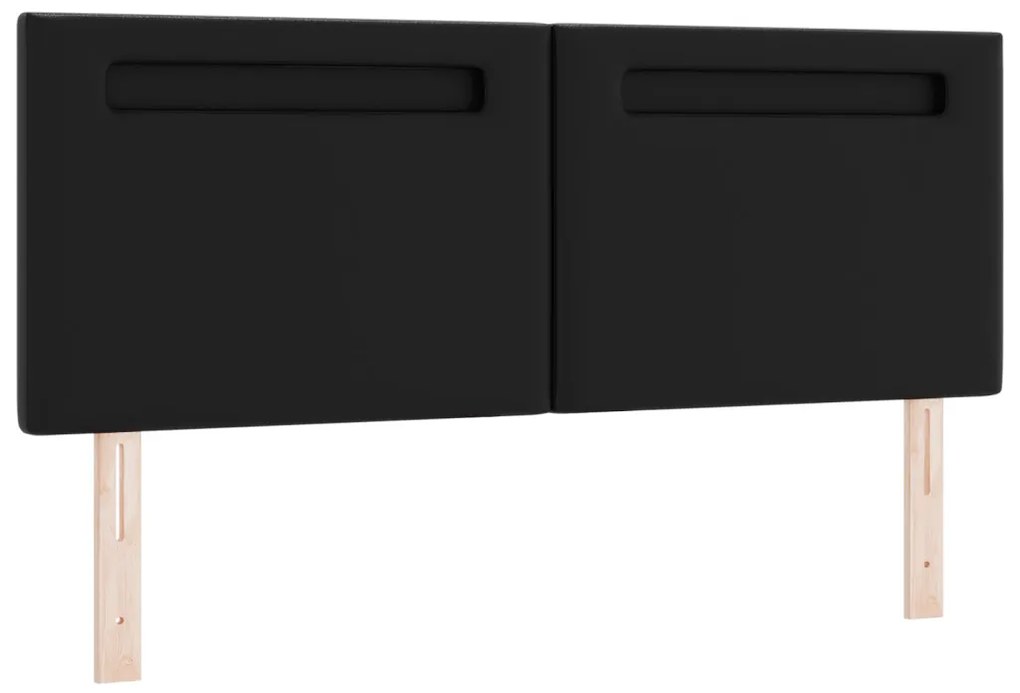 Boxspring Ágy Matracokkal Fekete Színben, 140x190 cm Műbőr