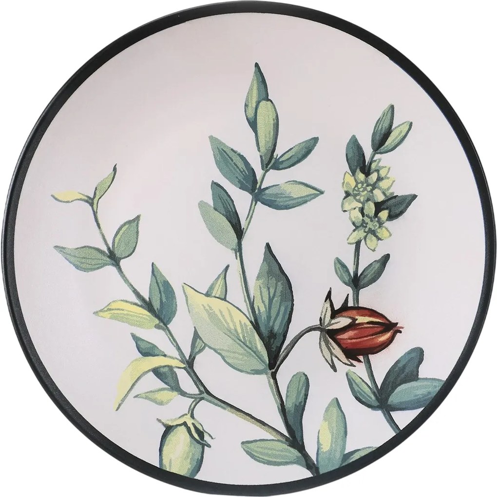 6 darab 25 cm-es Herbal fajanss tálca szett