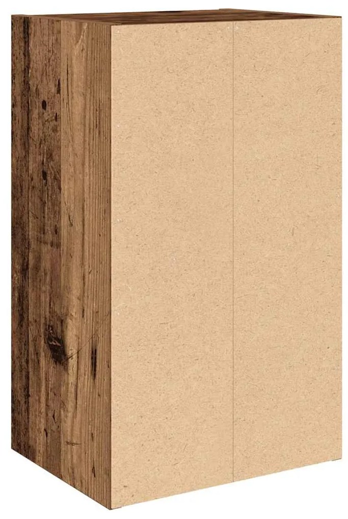 antik fa színű szerelt fa könyvespolc 31x24x52 cm