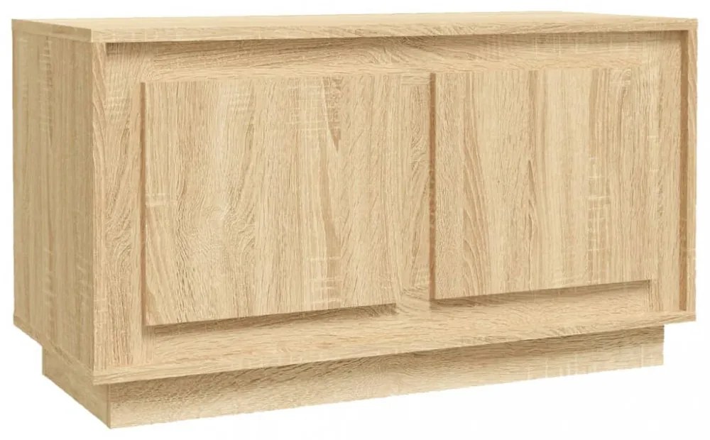 sonoma tölgy színű szerelt fa fali TV-szekrény 80x35x45 cm