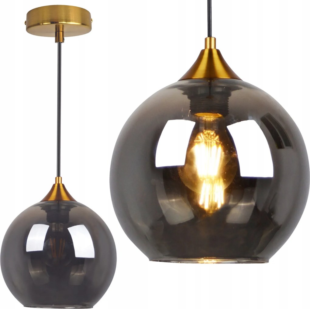 Mennyezeti Lámpa Függő Túlnyúlás E27 Arany Szürke Damar Sanico Goldlux