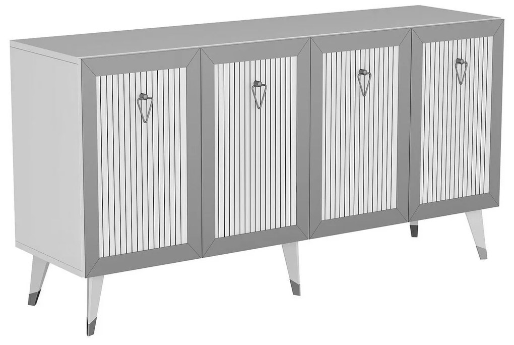 Bare White and Silver szekrény