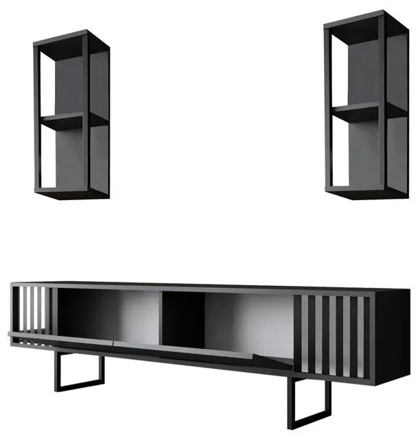 TV szekrény Chrome Line - Anthracite, Black