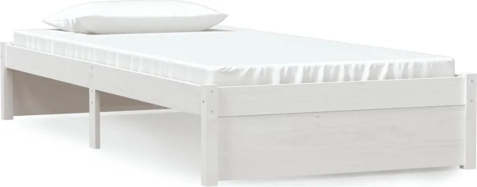 vidaXL fehér tömör fa ágykeret 90 x 200 cm