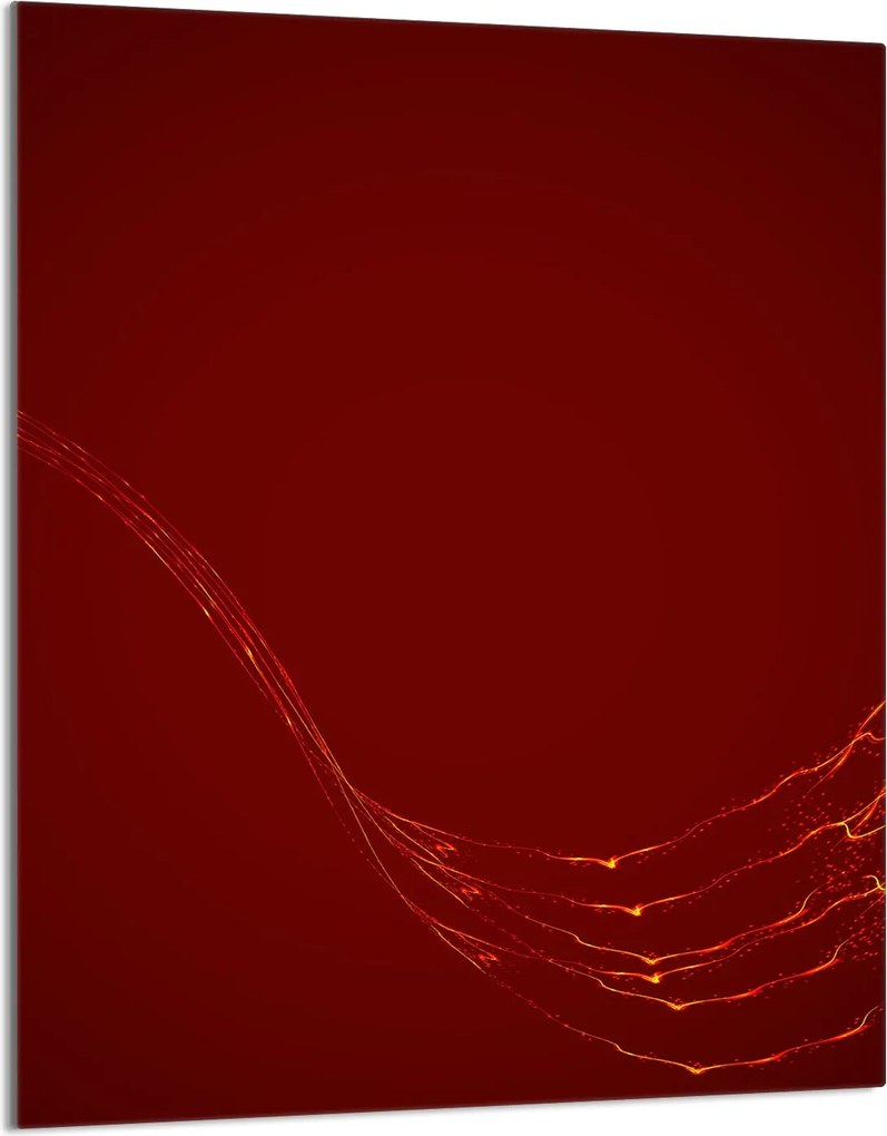 Üveg Vágódeszka 40x52 Piros Konyhai