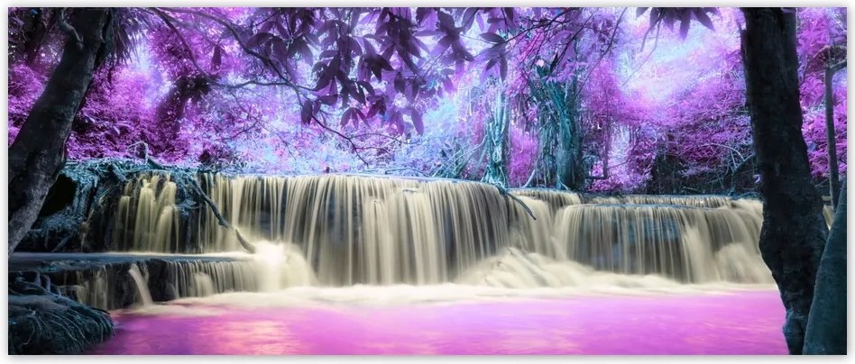 Fotótapéta flizelina 250x104 Lila vízesés