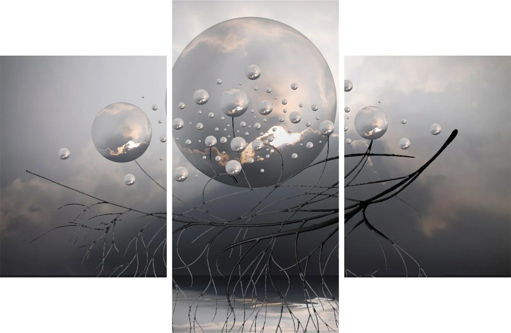 Absztrakt gömbök képe (90x60 cm)
