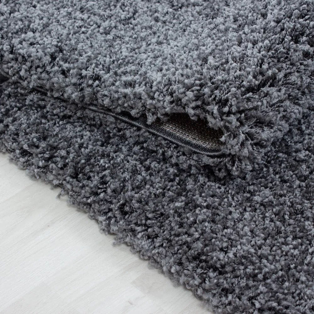 Sötétszürke kerek szőnyeg ø 120 cm Life – Ayyildiz Carpets