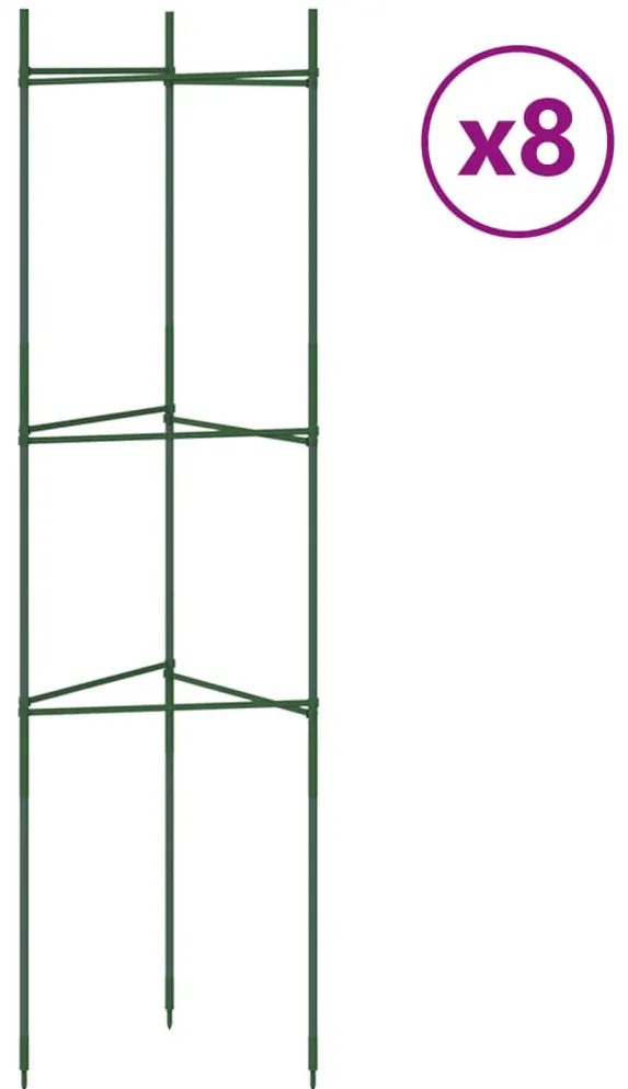 8 db acél és polipropilén paradicsomketrec 116 cm