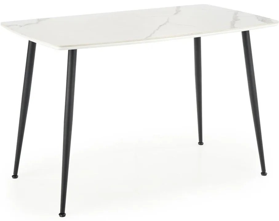 Étkezőasztal ALARA fehér márvány dekor/fekete
