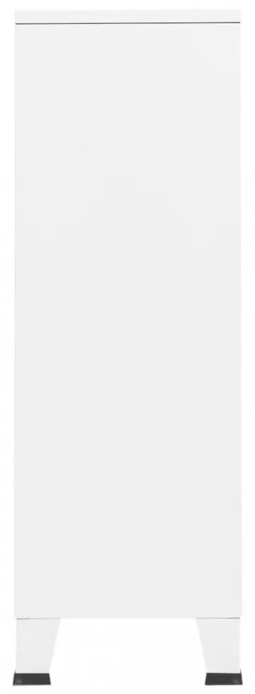 fehér acél ipari stílusú ruhásszekrény 67 x 35 x 107 cm