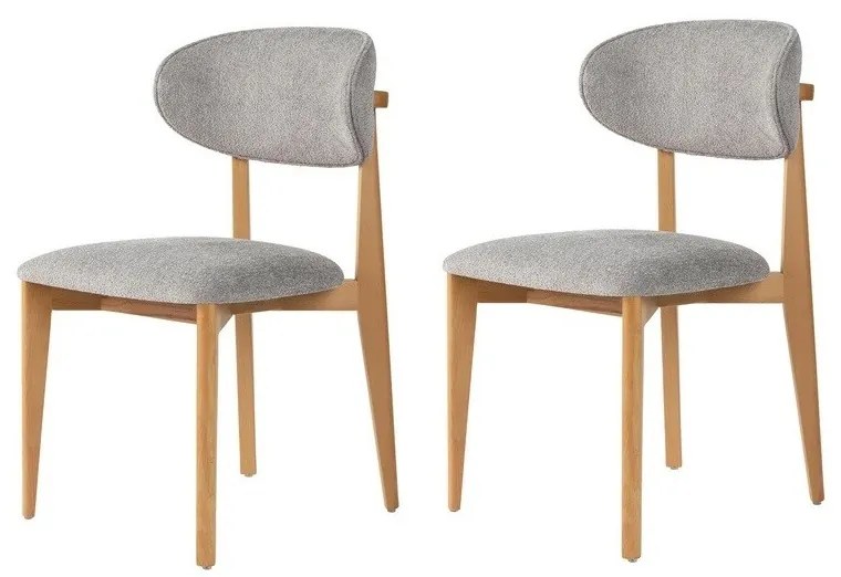 Lionte Grey and Light Oak étkezőszék szett, 2 db