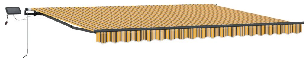 Kézi Behúzható Napellenző LED Színes Csíkkal 400x300 cm