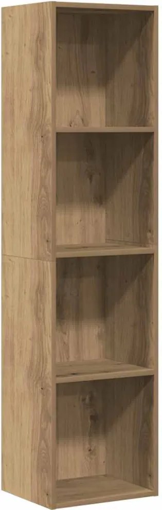 vidaXL Könyvszekrény/TV szekrény kézműves tölgy 36x30x143cm műanyag fa