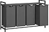 Szennyestartó kosár 4 rekeszes szennyesválogató 4 x 40L 116 x 33 x 72 cm