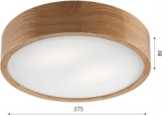 Brilagi - LED RGBW dimmelhető mennyezeti lámpa CARVALHO 2xE27/9W/230V Wi-Fi tölgy átm. 37,5
