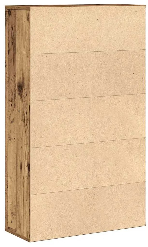 antik fa színű szerelt fa könyvespolc 60x24x101,5 cm