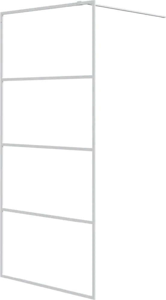 vidaXL fehér átlátszó ESG üveg zuhanyfal 90 x 195 cm