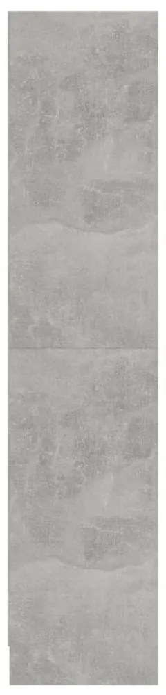 3 szintes betonszürke szerelt fa könyvszekrény 60x24x109 cm