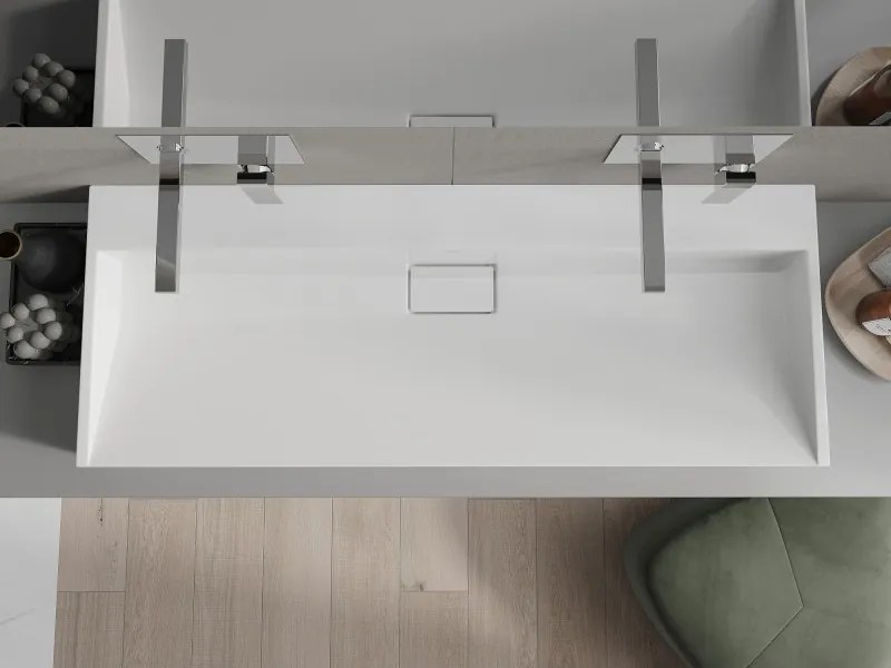Mexen Ava konglomerátum feletti mosdó 120 x 46 cm, fehér - 23011200