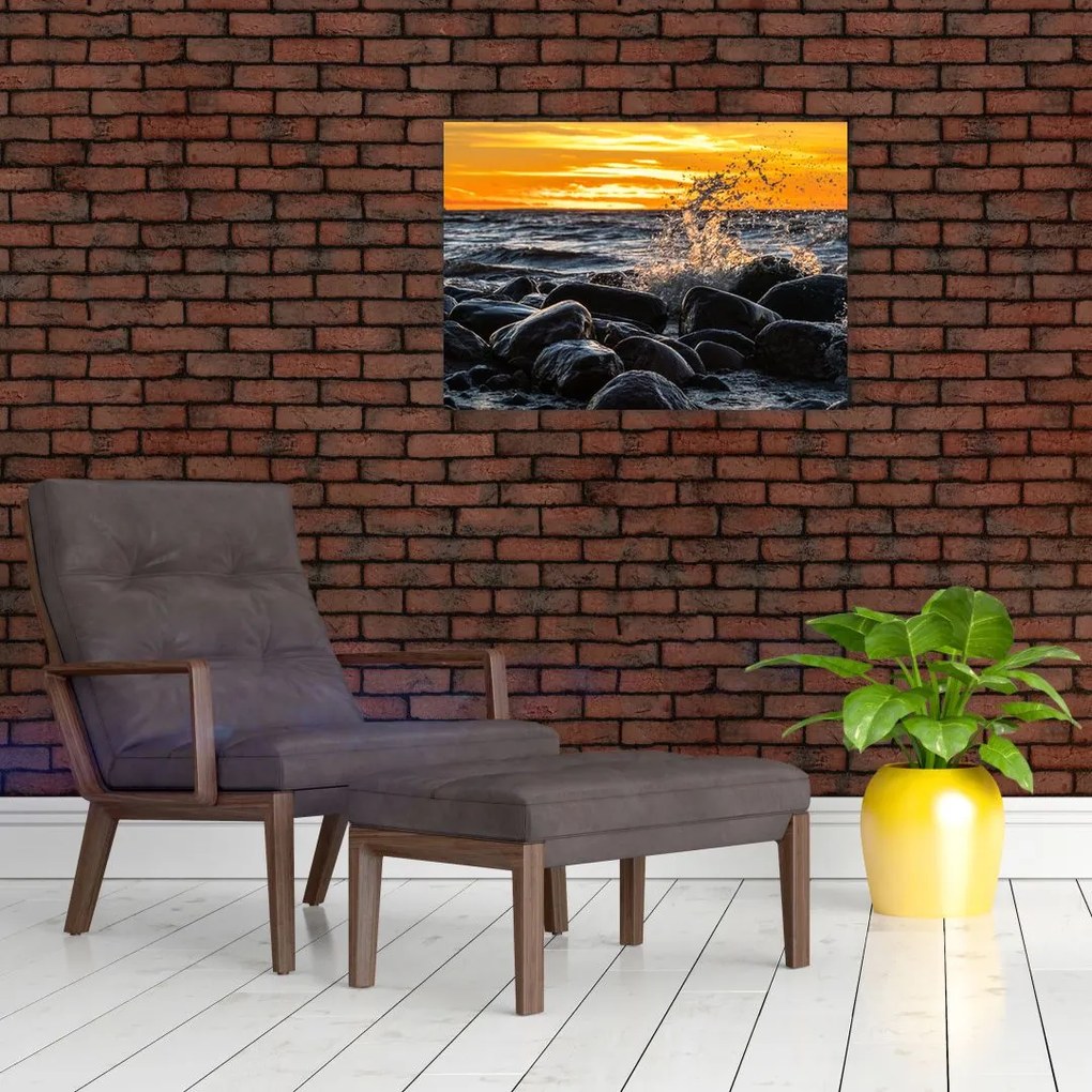 Tenger képe (üvegen) (70x50 cm)