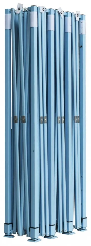 kék összecsukható rendezvénysátor 8 oldalfallal 870x291x315 cm