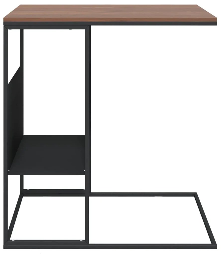 Fekete szerelt fa kisasztal 55 x 36 x 59,5 cm