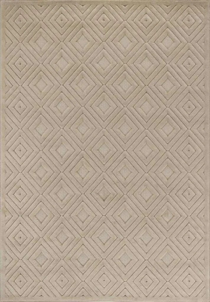 Bézs szőnyeg nappaliba ,modern kivágott boho minta 160x220cm