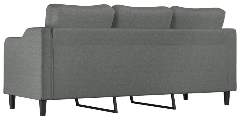 vidaXL 3 személyes sötétszürke szövet kanapé 180 cm