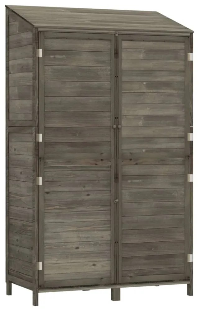 antracit tömör fenyőfa kerti fészer 102x52x174,5 cm
