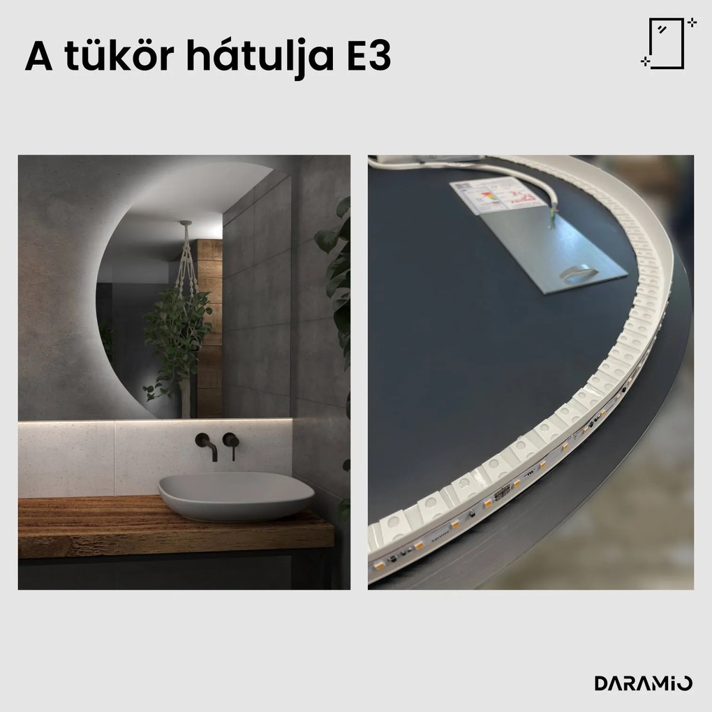 Kerek tükör LED világítással E3