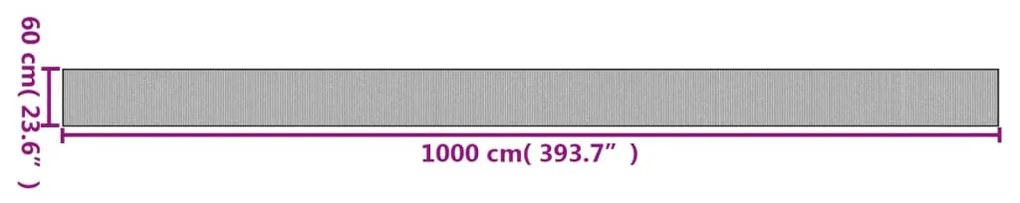 négyszögletű barna bambusz szőnyeg 60 x 1000 cm
