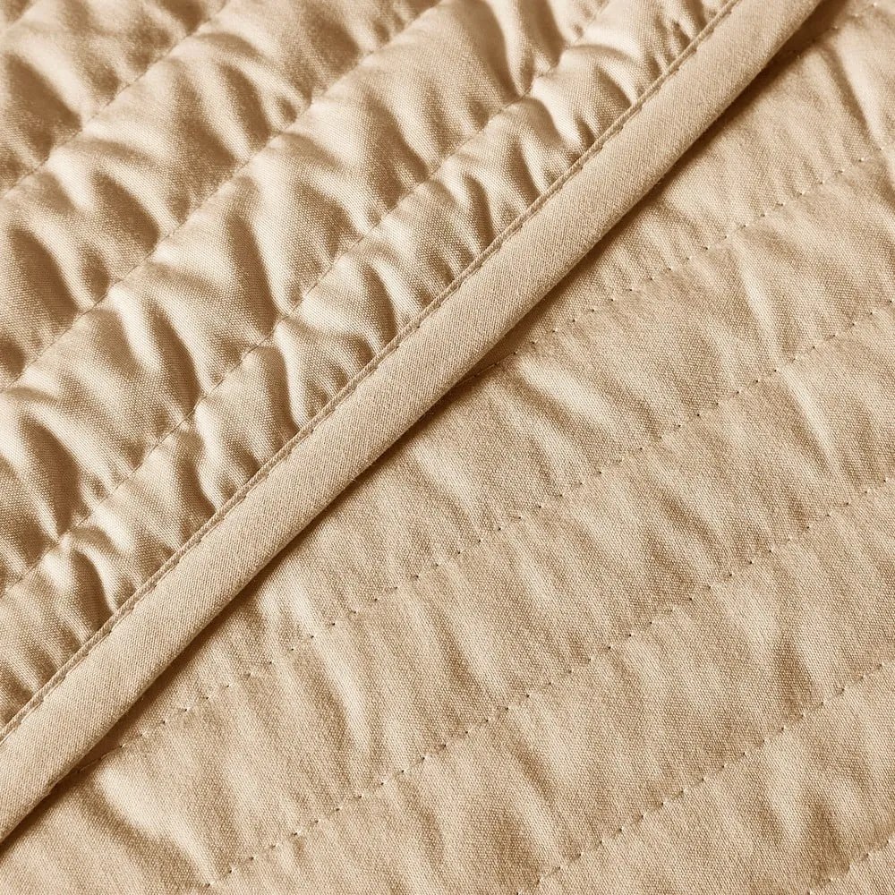Bézs steppelt ágytakaró franciaágyra 220x230 cm – Bianca