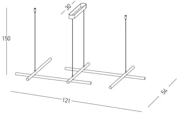 Zambelis 22242 - LED dimmelhető csillár zsinóron LED/50W/230V arany