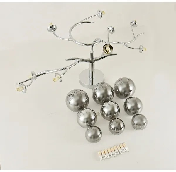 Brilagi - LED felületre szerelt csillár MISTEL 9xG9/3W/230V fekete króm/füstszínű