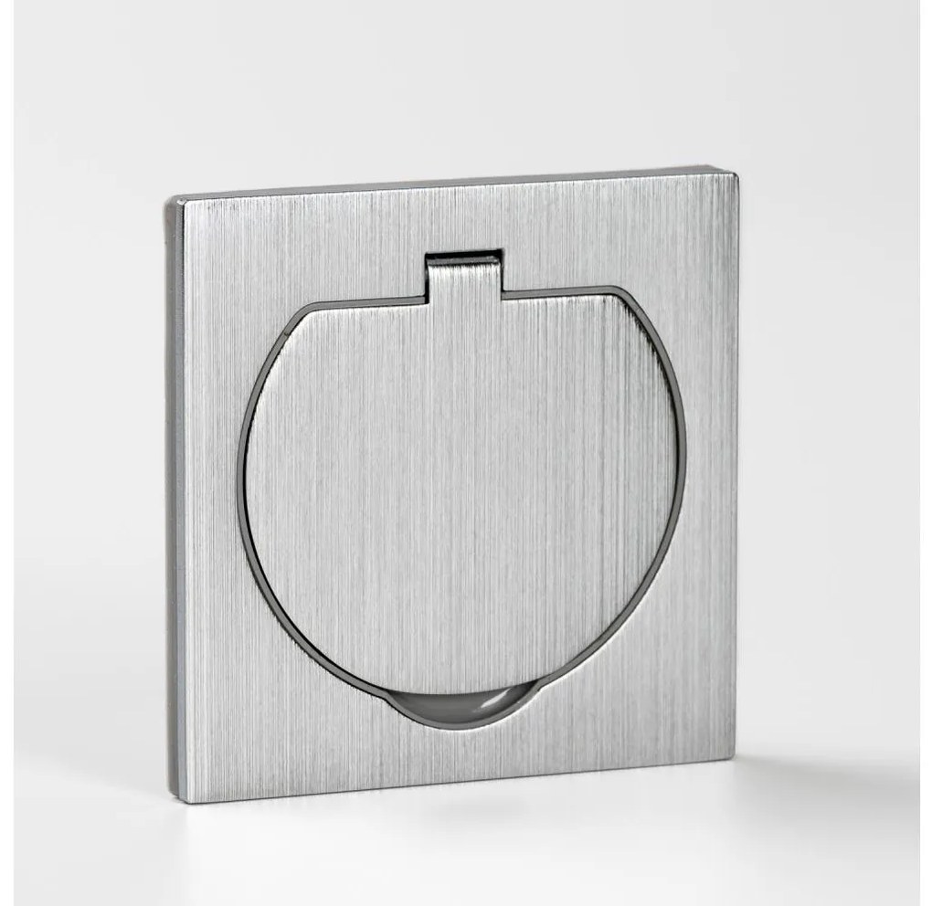 Brilagi - Kültéri beépített padló aljzat IP55 matt króm négyzet