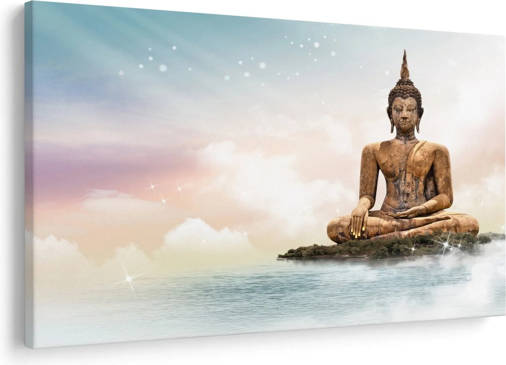 Kép - Buddha vigyáz a földre (90x60 cm)