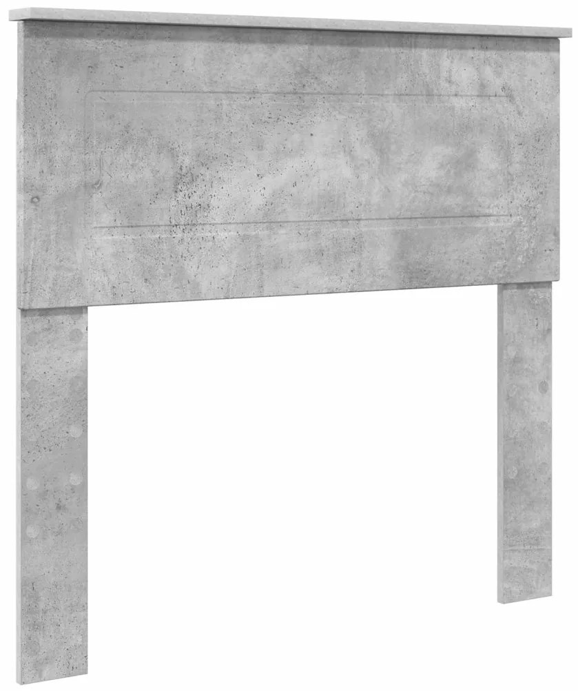 vidaXL Tárolós Ágy fejtámlával Beton Szürke 75 x 190 cm Faanyag