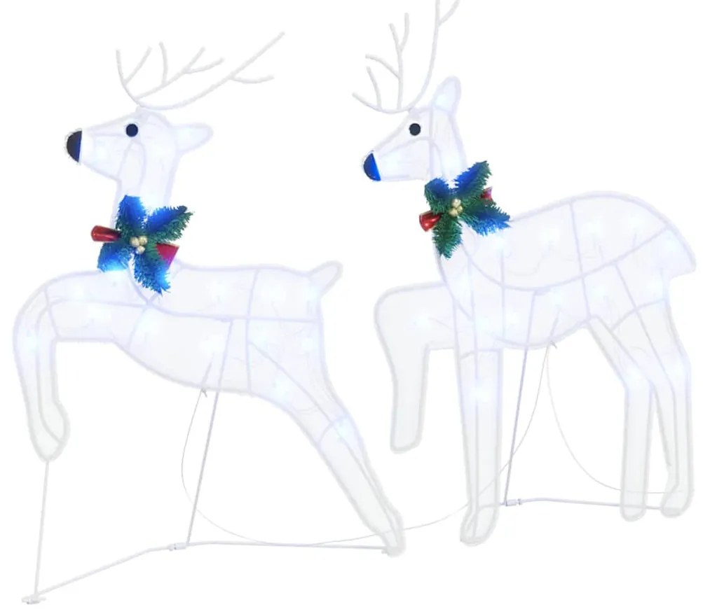 LED rénszarvasok 5 pcs Fehér szövet