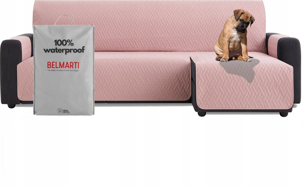 Ágytakaró vízálló kanapé sarokvédő teflon rózsaszín 200 cm jobbos