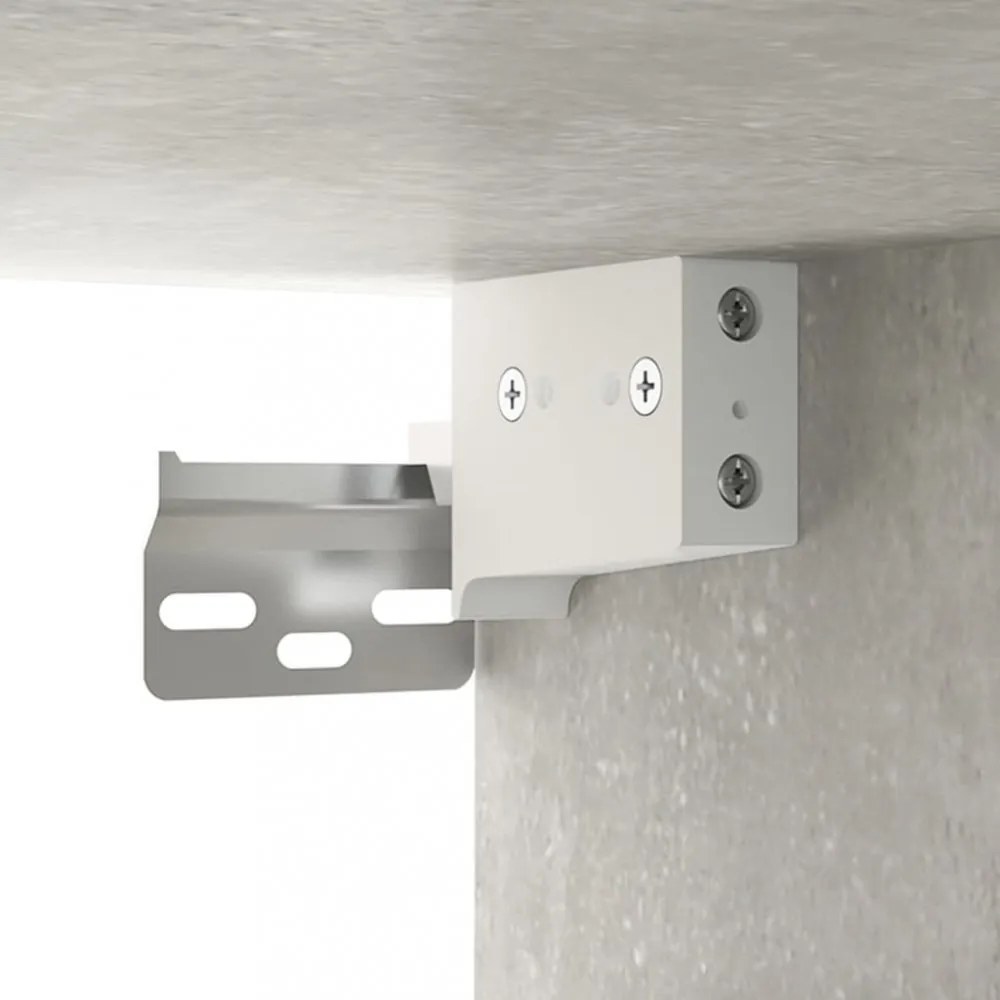 betonszürke szerelt fa faliszekrény 80 x 36,5 x 35 cm