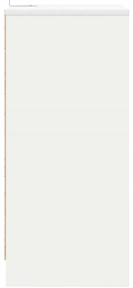 vidaXL Éjjeliszekrények fiókkal 2 pcs Fehér 40 x 30 x 467 cm Faanyag