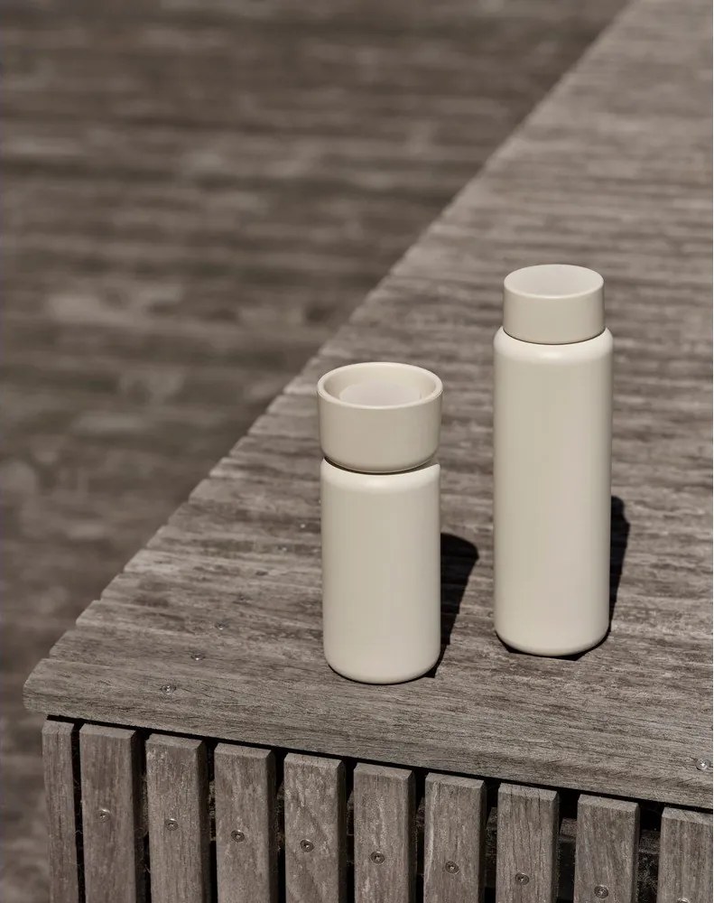 Bézs rozsdamentes acél termobögre 650 ml Singles – Zone